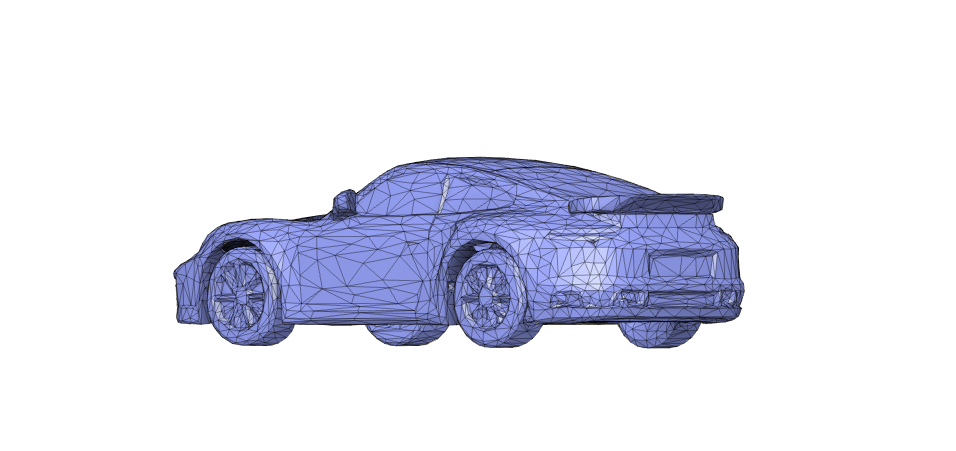 Reconstructed Porsche mesh